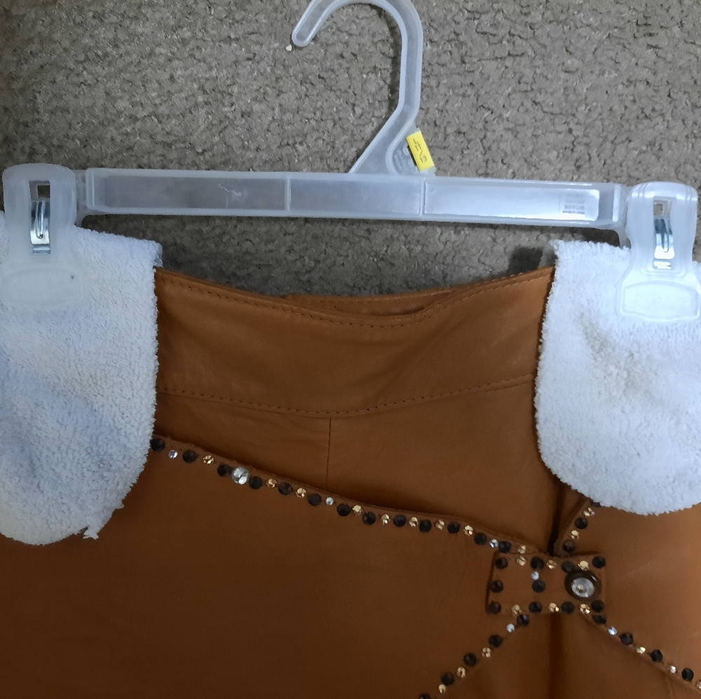 Beautiful leather and suede skirt - Picture 10 of 11